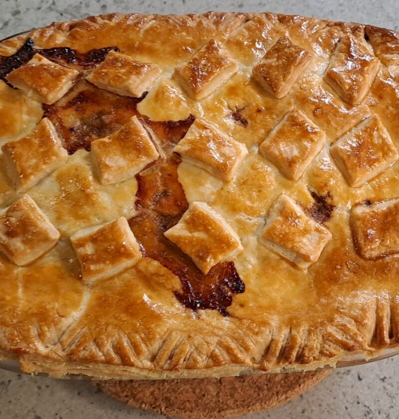 beef and Guinness pie with puff pastry